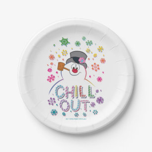 Frosty the Snowman™   "Chill Out" Rainbow Colours Paper Plate