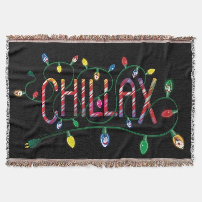 Frosty the Snowman™ | "Chillax" Holiday Lights Throw Blanket (Front)