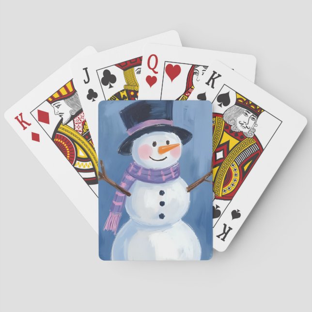 Frosty the Snowman Christmas Holiday Playing Cards (Back)
