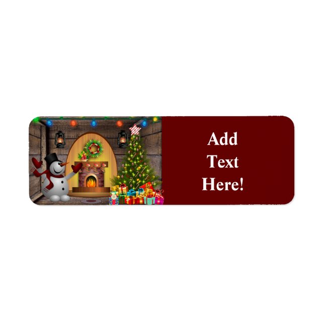 Frosty The Snowman Christmas Label (Front)