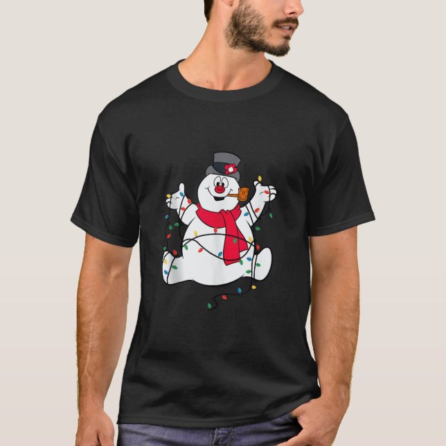 Frosty The Snowman Christmas Lights Portrait Tank  (Front)