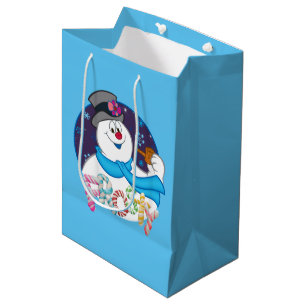Frosty the Snowman™   Colorful Candy Cane Name Medium Gift Bag