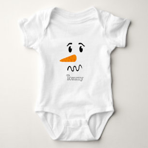 Frosty the Snowman Confuse Face Baby Bodysuit