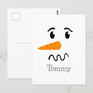 Frosty the Snowman Confuse Face Postcard