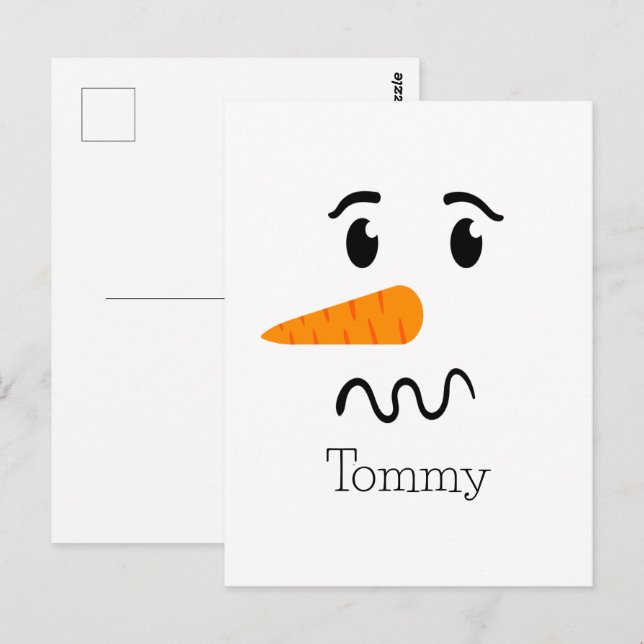 Frosty the Snowman Confuse Face Postcard (Front/Back)