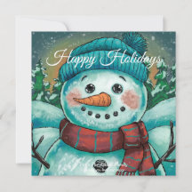 Frosty the Snowman Flat Holiday Card