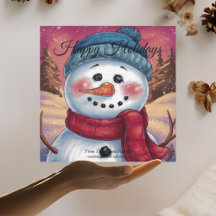 Frosty the Snowman Flat Holiday Card