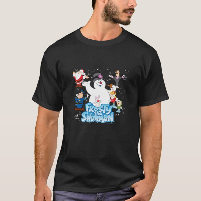Frosty The Snowman Frosty Cast Swea T-Shirt (Front)