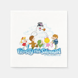 Frosty the Snowman™ Frosty & Children Playing Napkin