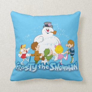 Frosty the Snowman™   Frosty & Children Playing Throw Pillow