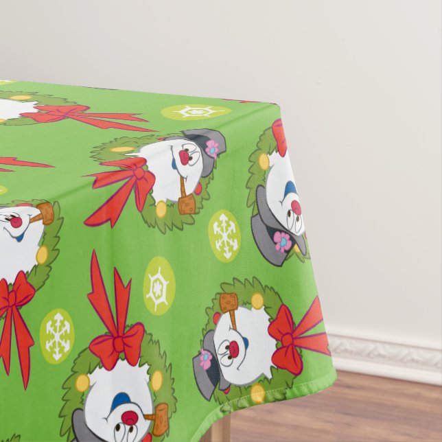 Frosty the Snowman™ | Frosty Holiday Wreath Tablecloth (In Situ)