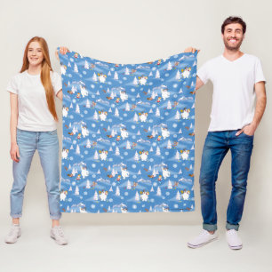Frosty the Snowman™ Frosty & Karen Winter Fun Fleece Blanket