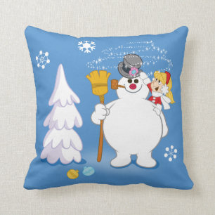 Frosty the Snowman™ Frosty & Karen Winter Fun Throw Pillow