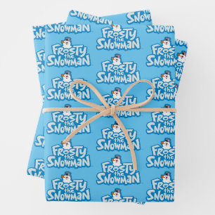 Frosty the Snowman™   Frosty Stacked Logo Wrapping Paper Sheet