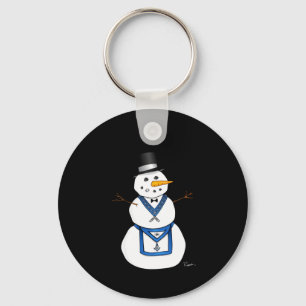 Frosty The Snowman Funny Masonic Holiday Christmas Keychain