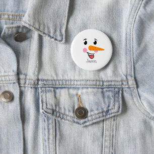Frosty the Snowman Happy Face 2 Inch Round Button