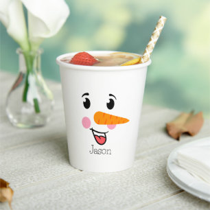 Frosty the Snowman Happy Face Paper Cups