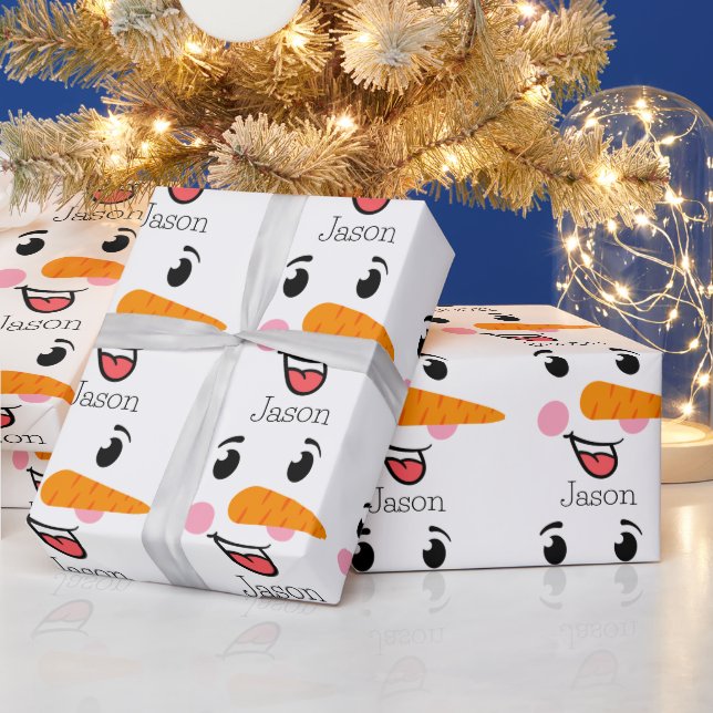 Frosty the Snowman Happy Face Wrapping Paper (Holidays)