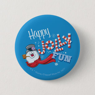 Frosty the Snowman™   Happy Jolly Fun 2 Inch Round Button