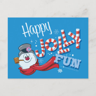 Frosty the Snowman™ Happy Jolly Fun Holiday Postcard