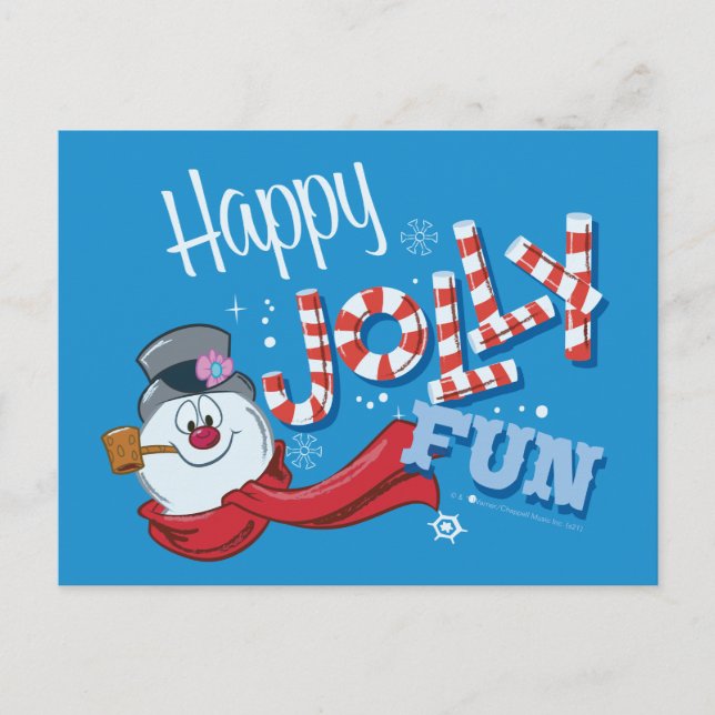 Frosty the Snowman™ | Happy Jolly Fun Holiday Postcard (Front)