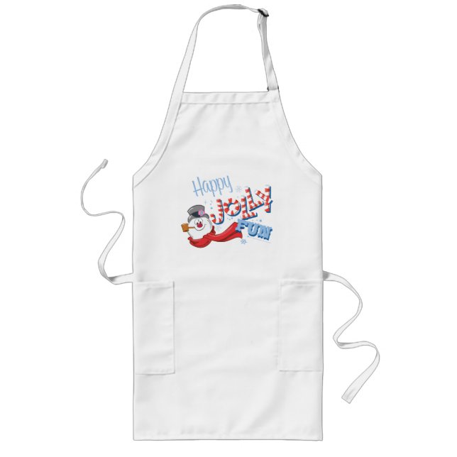 Frosty the Snowman™ | Happy Jolly Fun Long Apron (Front)