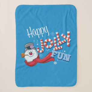 Frosty the Snowman™ Happy Jolly Fun Sherpa Blanket