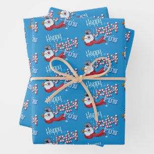 Frosty the Snowman™   Happy Jolly Fun Wrapping Paper Sheet