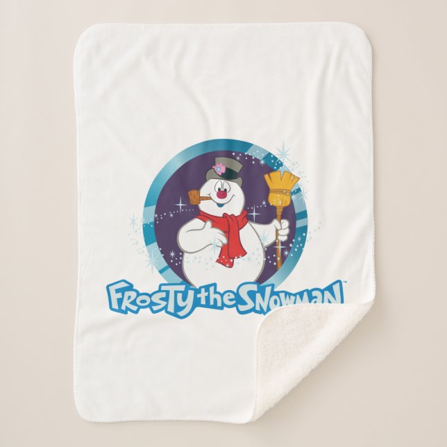 Frosty the Snowman™ | Magical Frosty Portrait Sherpa Blanket (Front)