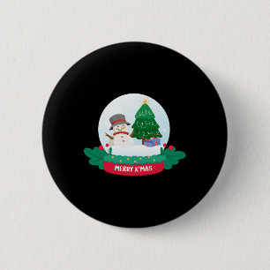 Frosty the Snowman Merry Christmas 2 Inch Round Button