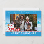 Frosty The Snowman | Merry Christmas Family Photo  Holiday Card<br><div class="desc">Celebrate the Holiday's with Frosty the Snowman! Customize this Frosty the Snowman Holiday Card with your favourite family photo and custom text!</div>