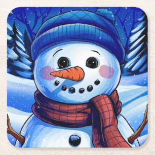 Frosty the Snowman Paper Coaster