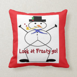 "Frosty the Snowman" Polyester Accent Throw Pillow