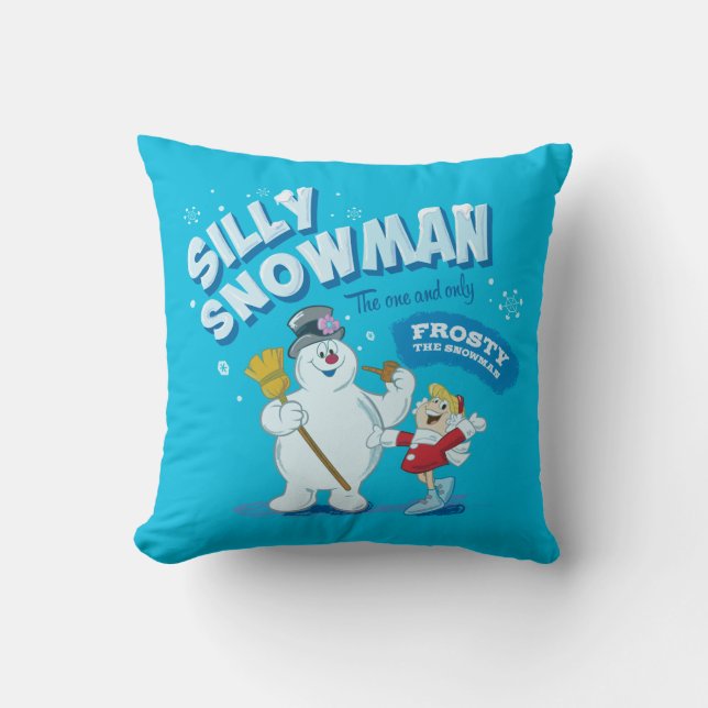 Frosty the Snowman™ | "Silly Snowman" Throw Pillow (Front)
