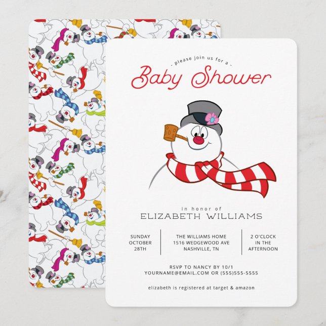 Frosty the Snowman™ Winter Baby Shower Invitation (Front/Back)