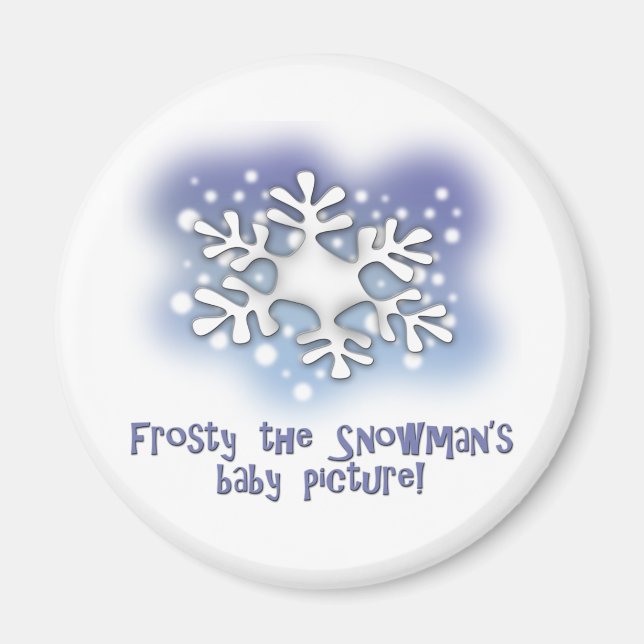 Frosty the snowman's baby pictures magnet (Front)