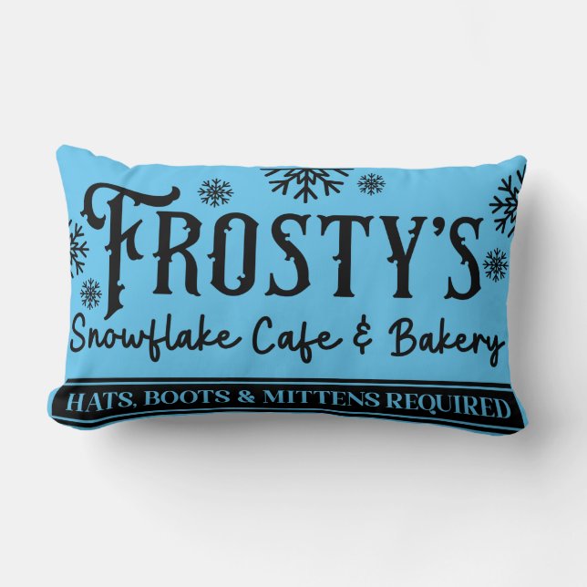 Frosty Throw Pillow (Front)