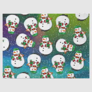 Frosty Town Christmas DARK ALL SIZES Tissue Paper