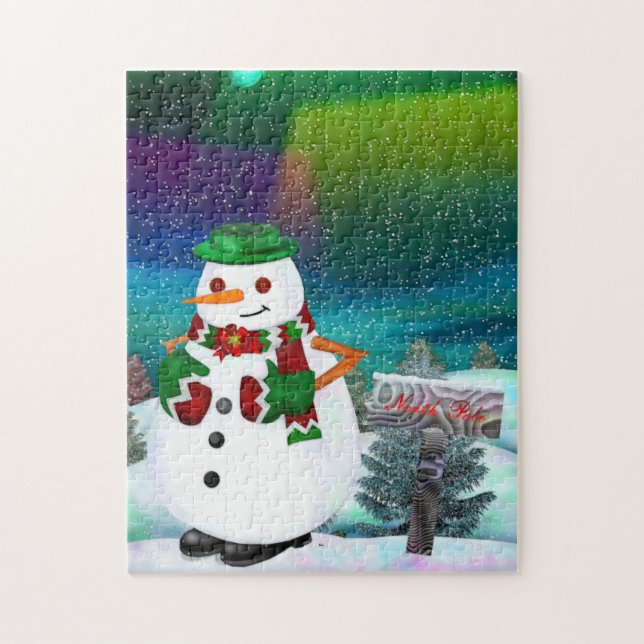 Frosty Town Christmas JIGSAW GIFT Puzzle (Vertical)