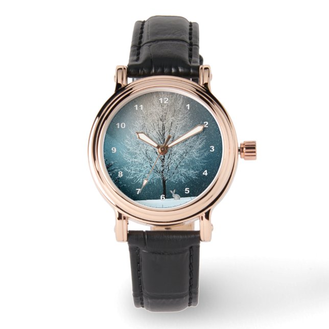 Frosty tree in the evening watch (Front)