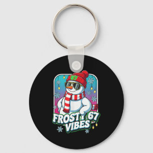 Frosty Vibes 67 Snowman Christmas Keychain