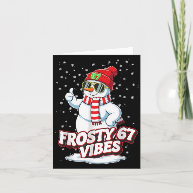 Frosty Vibes 67 Snowman For Winter - Six Seven Mem Card (Front)