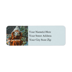 Frosty Vintage Santa Claus With Christmas Toys