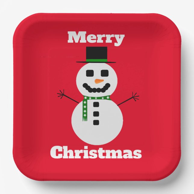 Frosty White Paper Plate (Front)