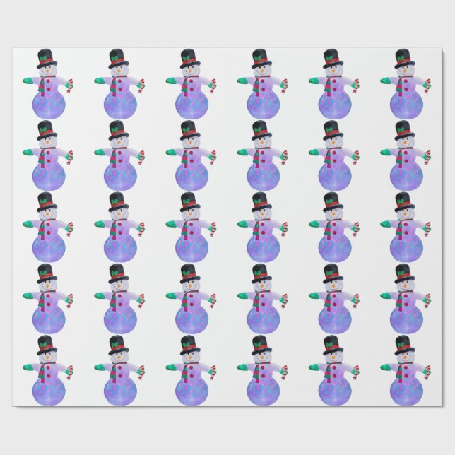 Frosty White Wrapping Paper (Flat)