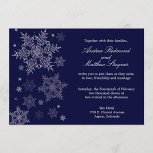 Frosty Winter Snowflake Wedding invitation