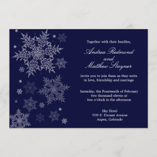 Frosty Winter Snowflake Wedding invitation