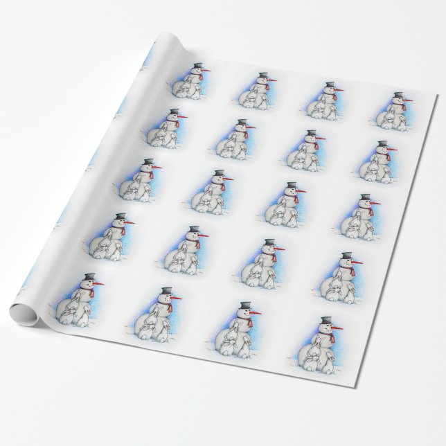 FROSTY WRAPPING PAPER (Unrolled)