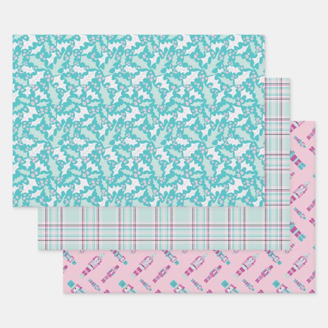 Frosty Wrapping Paper Set of 3 Sheets (Set)