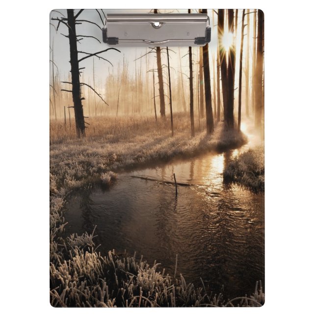 Frosty Yellowstone Morning Clipboard (Front)